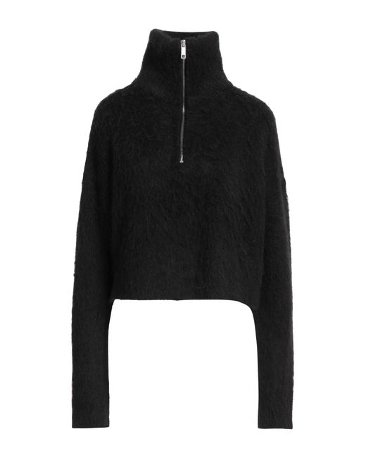 Sportmax Black Turtleneck Alpaca Wool, Polyamide, Elastane