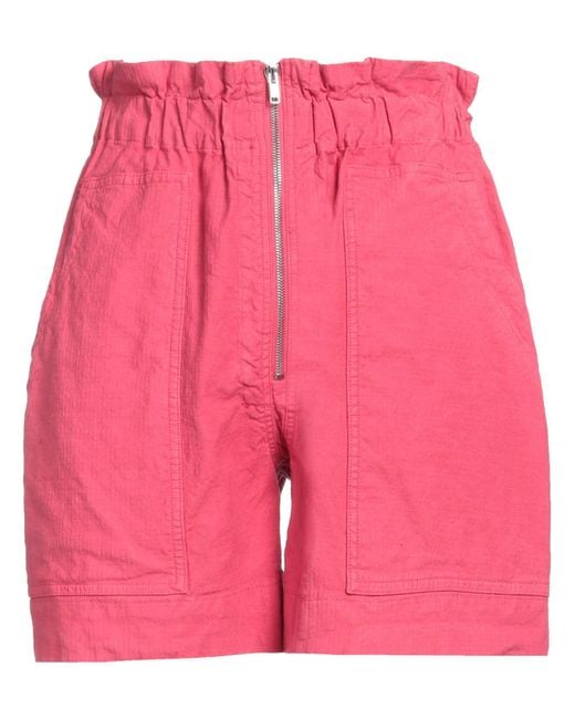 Isabel Marant Pink Coral Shorts & Bermuda Shorts Linen, Cotton, Elastane
