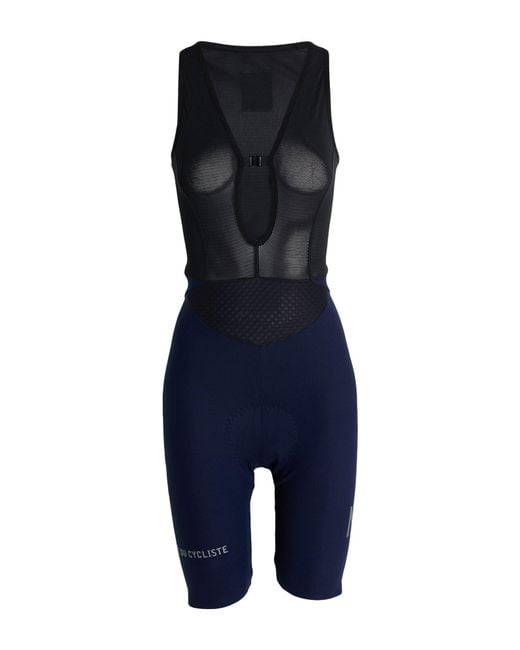 Cafe Du Cycliste Blue Playsuit Polyamide, Elastane