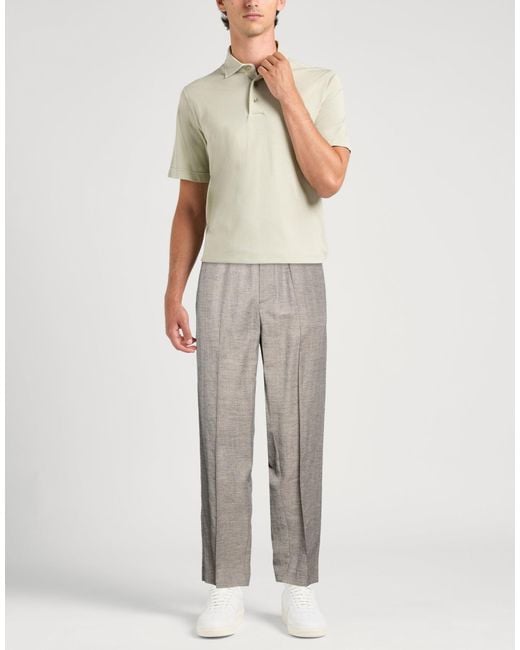 Messagerie Gray Pants Cotton, Linen, Polyester for men