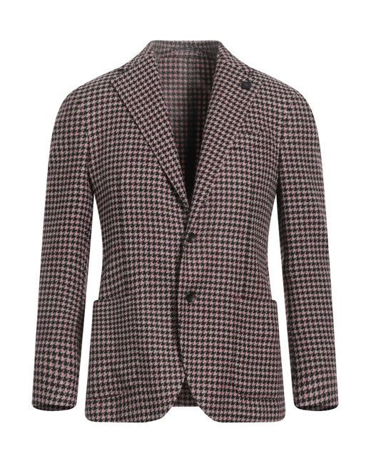 Lardini Brown Blazer Wool, Cotton, Polyamide for men
