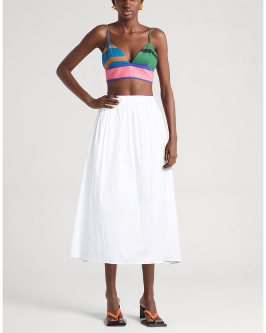 Gran Sasso White Midi Skirts