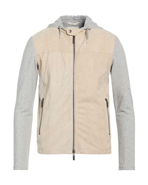 Gimo's Natural Jacket Leather, Cotton, Elastane for men
