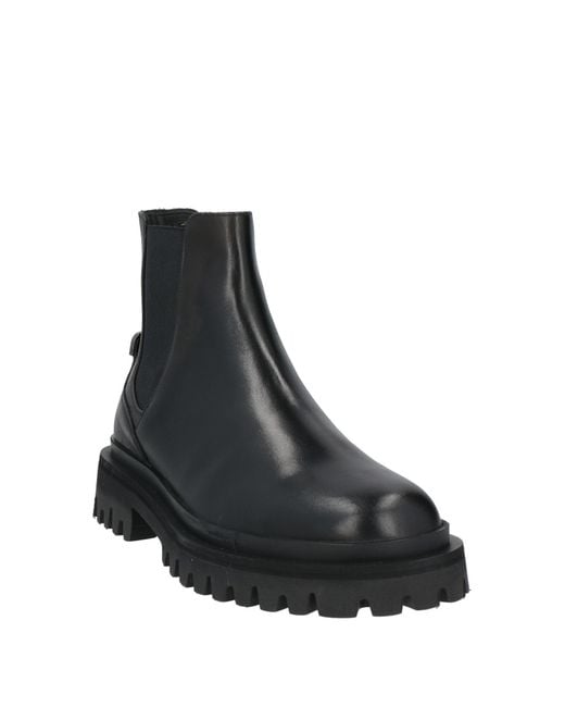 Sergio Rossi Black Ankle Boots Leather for men