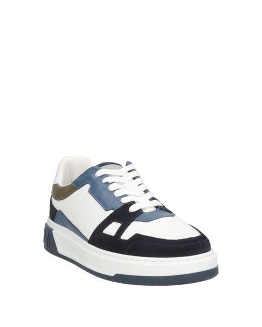 Baldinini Blue Sneakers Leather, Textile Fibers for men
