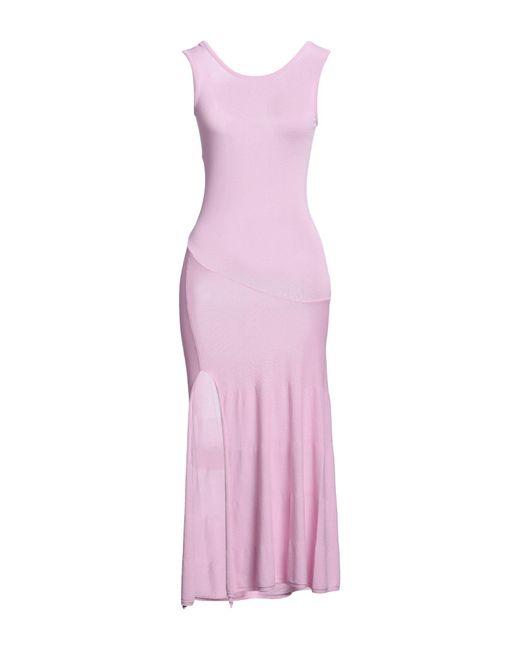 Erika Cavallini Semi Couture Pink Midi Dress