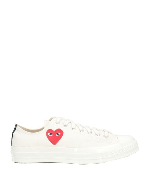 CONVERSE x COMME des GARÇONS PLAY White Ivory Sneakers Textile Fibers for men