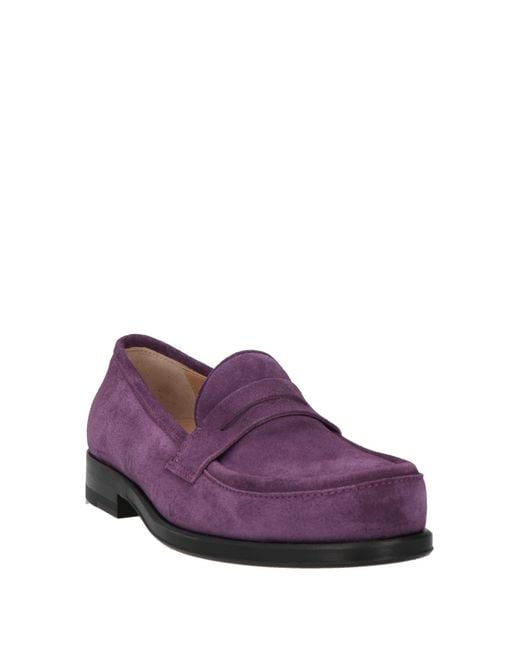Sergio Rossi Purple Loafers Leather