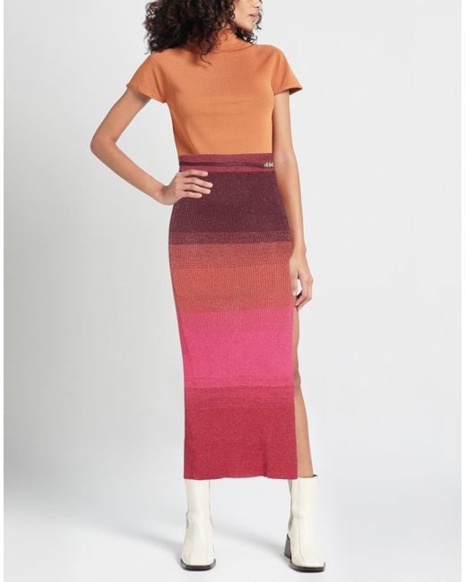 Gcds Red Maxi Skirt