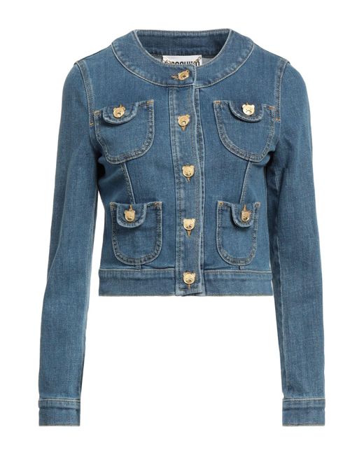 Moschino Blue Denim Outerwear
