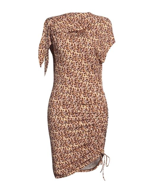 Isabel Marant Brown Mini Dress Viscose, Elastane