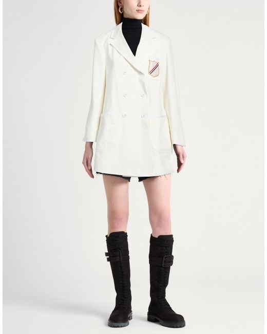 Thom Browne White Blazer Cotton
