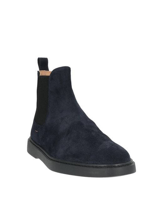 Fabiano Ricci Blue Midnight Ankle Boots Leather for men