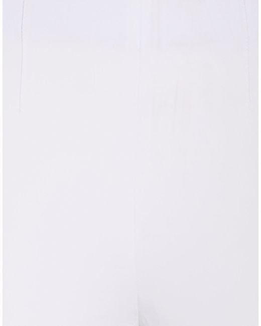 Seductive White Ivory Pants Cotton, Polyamide, Elastane