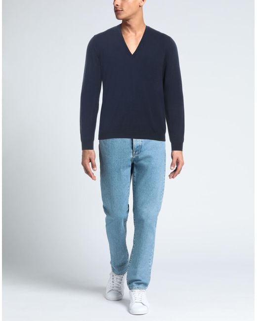 CAPSULE KNIT Blue Jumper for men
