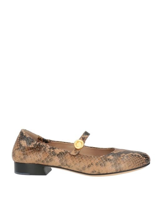 Pomme D'or Natural Ballet Flats Leather