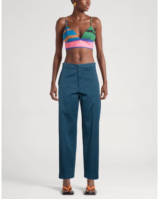 Department 5 Blue Deep Pants Cotton, Elastane