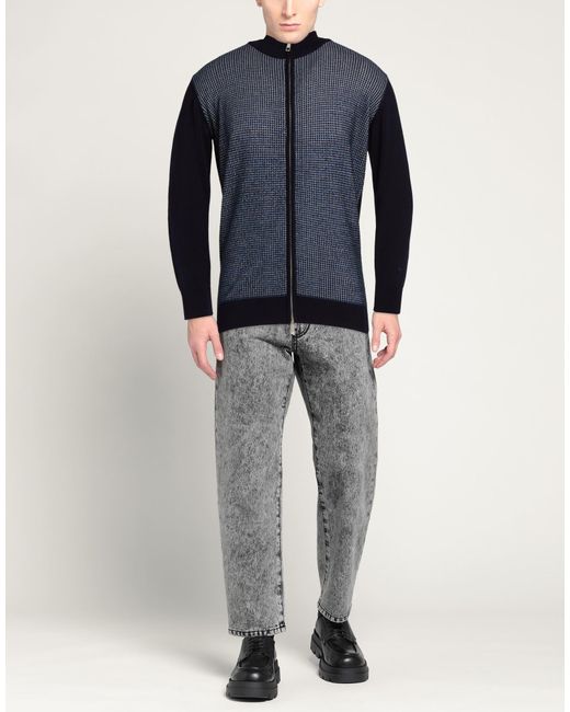 Manuel Ritz Blue Cardigan Virgin Wool, Acrylic for men