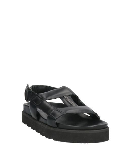 Peserico Black Sandals Leather