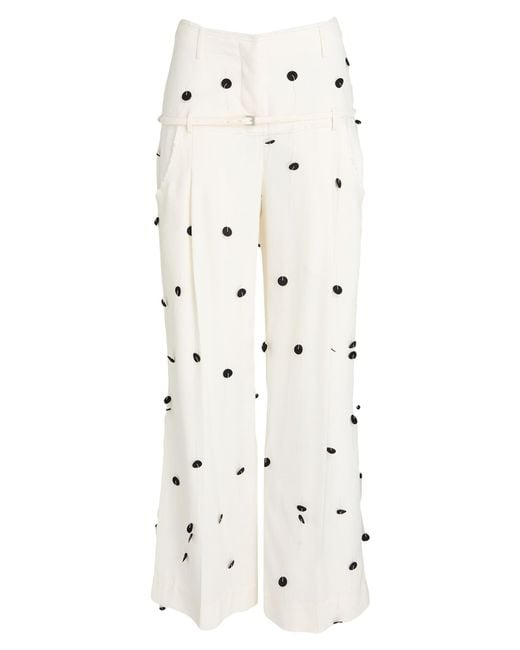 Jacquemus White Pants Viscose