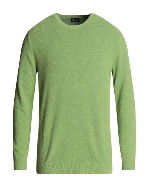 Drumohr Green Sweater Cotton, Polyamide for men