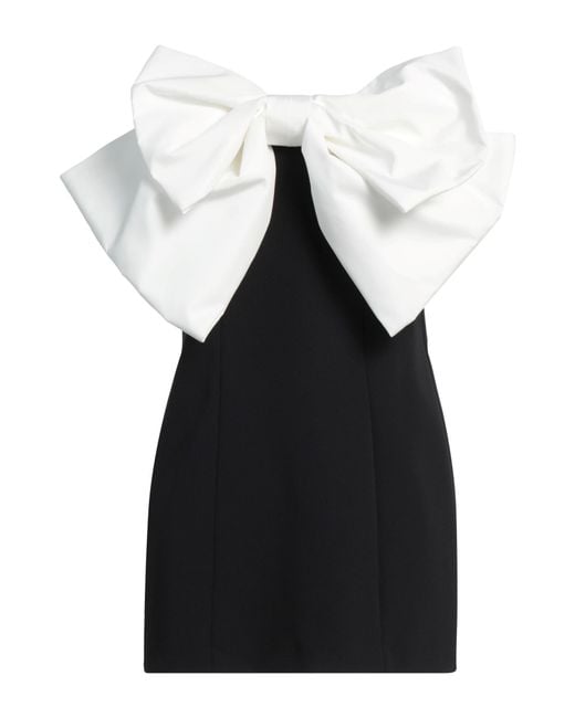 Pinko Black Mini Dress Polyester, Elastane