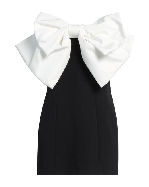 Pinko Black Mini Dress Polyester, Elastane