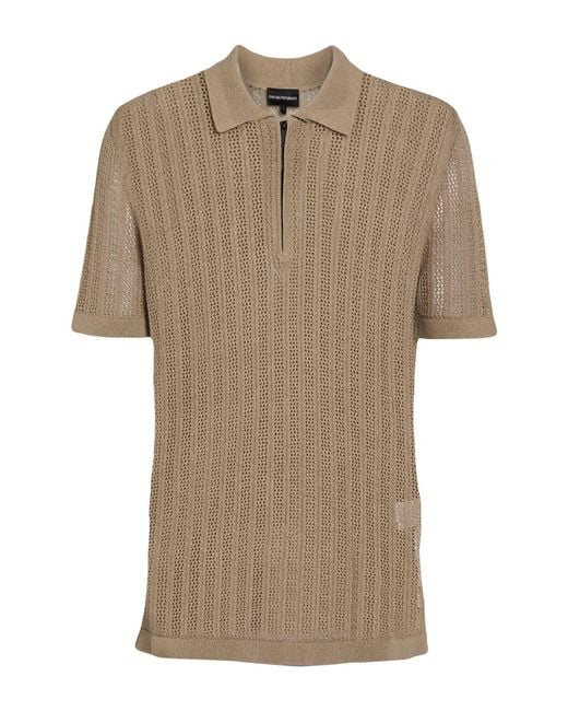Emporio Armani Natural Polo Shirts for men