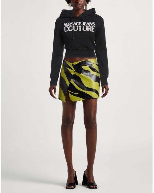 Versace Jeans Couture Black Sweatshirt Cotton, Elastane