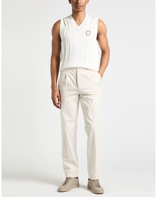 Brunello Cucinelli White Sweater Cotton for men