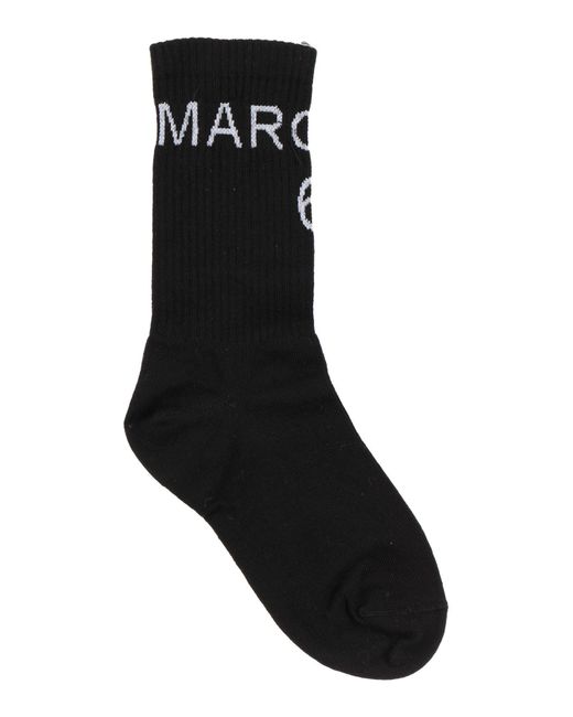 MM6 by Maison Martin Margiela Black Socks & Hosiery