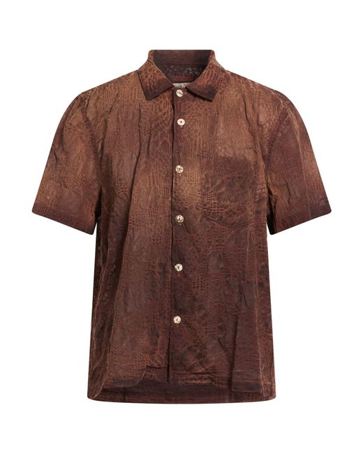 Dr. Collectors Brown Shirt Cotton for men