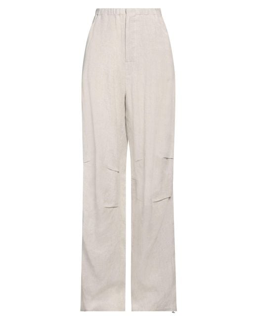 Forte White Pants Linen