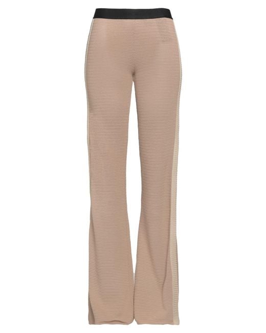 Palm Angels Natural Pants Cotton, Polyester, Polyamide, Elastane