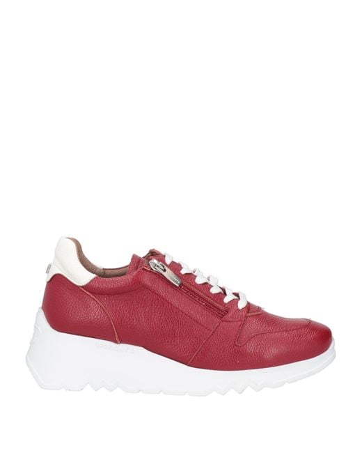 Wonders Red Sneakers Leather