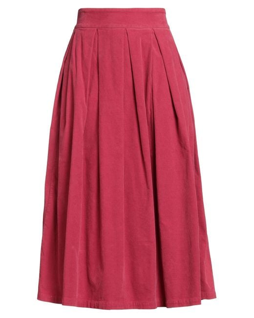 Department 5 Red Midi Skirt