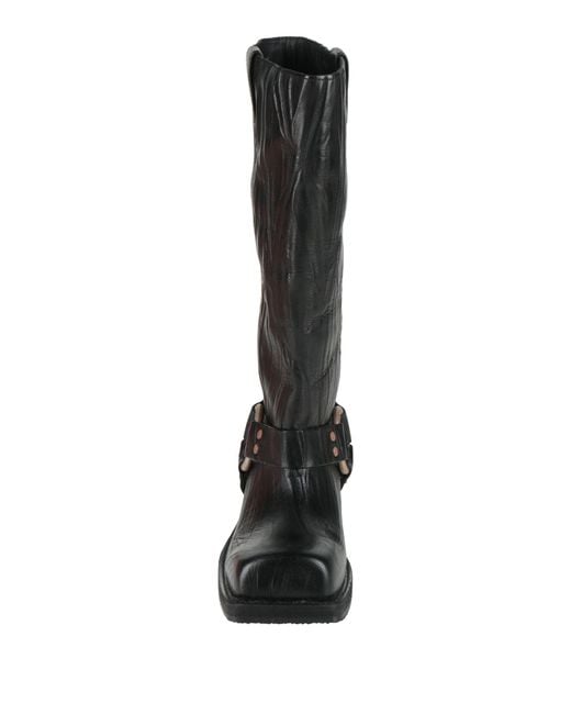 Acne Black Boot Leather