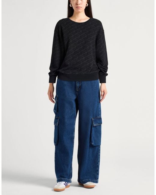 EA7 Black Sweatshirt Organic Cotton