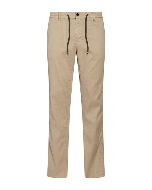 Mason's Natural Pants Linen, Cotton, Elastane for men