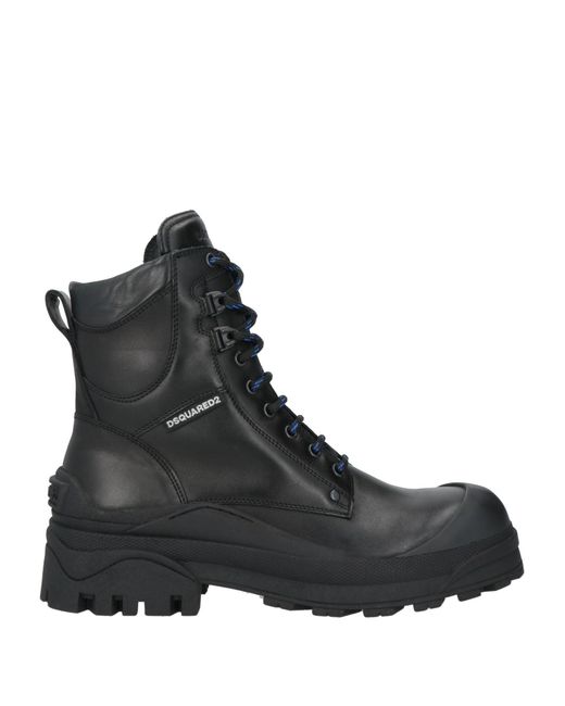 DSquared² Black Ankle Boots Calfskin for men