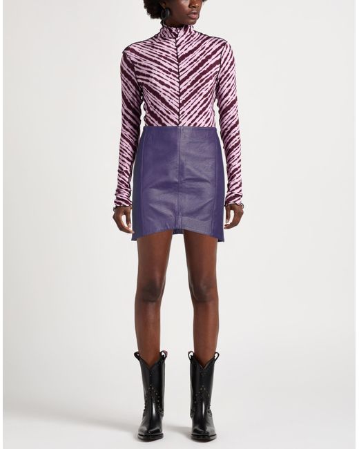Jijil Purple Mini Skirt Polyester