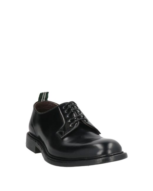 Green George Black Lace-Up Shoes Leather for men