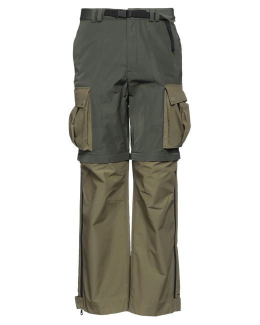 Moncler Green Pants Polyester, Cotton for men