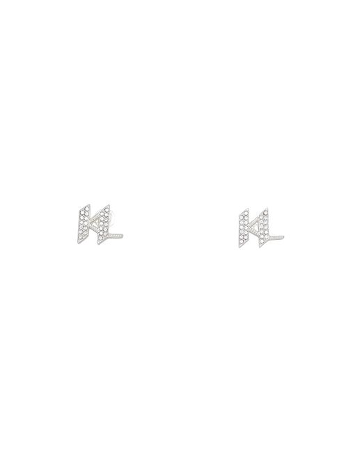 Karl Lagerfeld White Earrings