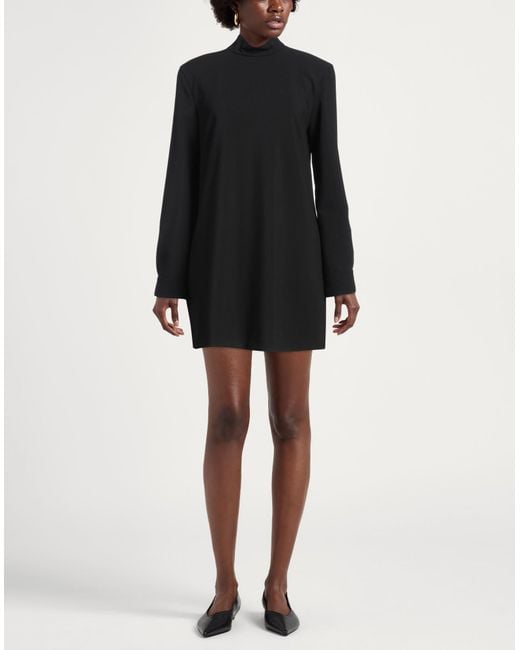 Pinko Black Mini Dress Polyester, Viscose, Elastane
