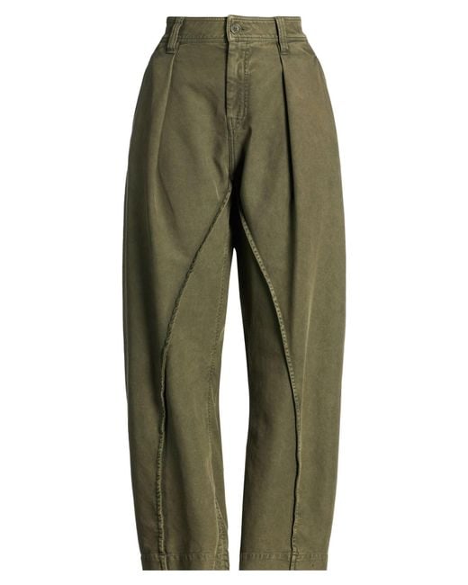 J.W. Anderson Green Military Pants Cotton
