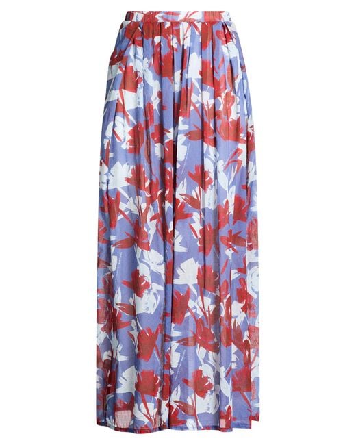 ALESSIA SANTI Red Maxi Skirt Cotton
