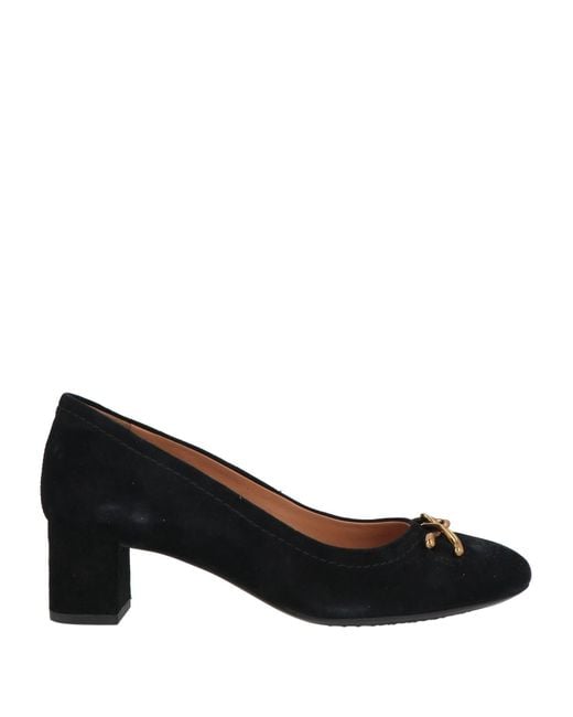 Geox Black Embellished Kitten Heel Pumps