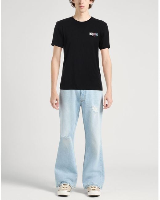 Moschino Black T-Shirt Cotton for men