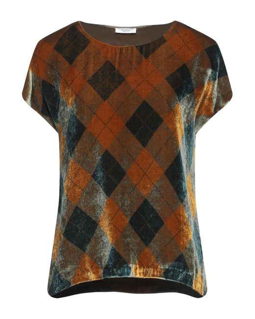 Peserico Brown Marigold Top Viscose